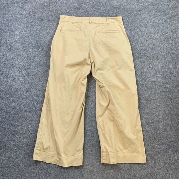 Lauren Ralph Lauren Pants Womens 6 Butter Cotton Blend Stretch Wide Leg Cropped - Picture 7 of 9
